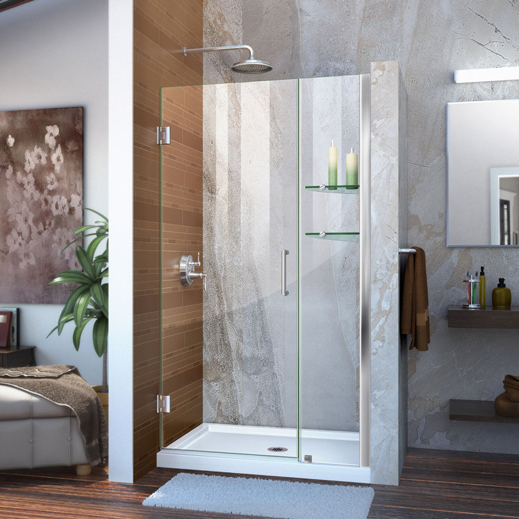DreamLine Unidoor 35" W x 72" H Frameless Shower Door with ClearMax